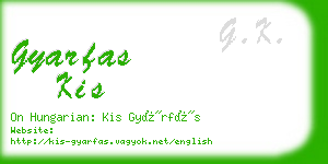 gyarfas kis business card